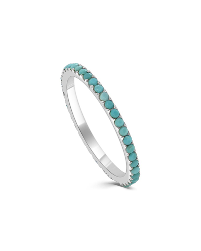Sabrina Designs 14k 0.28 Ct. Tw. Turquoise Eternity Ring In Blue