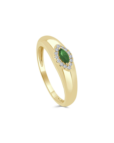 Sabrina Designs 14k 0.24 Ct. Tw. Diamond & Emerald Ring In Gold