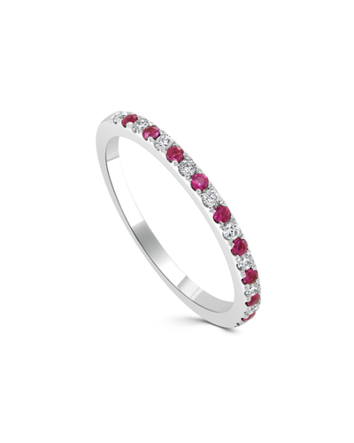 Sabrina Designs 14k 0.26 Ct. Tw. Diamond & Ruby Ring In Metallic