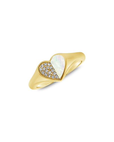 Sabrina Designs 14k 0.06 Ct. Tw. Diamond & Pearl Ring In Gold