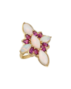 TIRAMISU TIRAMISU GOLD OVER SILVER 4.32 CT. TW. GEMSTONE RING