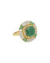 Tiramisu 14k Gold Vermeil 925 Silver 6.38 Cts. Green Beryl