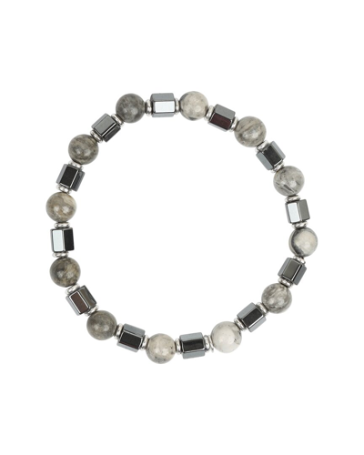 Tiramisu Strachable 99.75 Cts. Gray Jasper Bracelet In Black