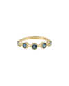 TIRAMISU TIRAMISU GOLD OVER SILVER 0.70 CT. TW. LONDON BLUE TOPAZ RING