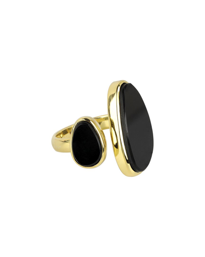 Tiramisu Brass 8.5 Cts. Black Onyx Ring