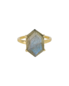 TIRAMISU TIRAMISU GOLD OVER SILVER 6.40 CT. TW. LABRADORITE RING