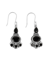 TIRAMISU TIRAMISU SILVER 0.78 CT. TW. BLACK ONYX EARRINGS