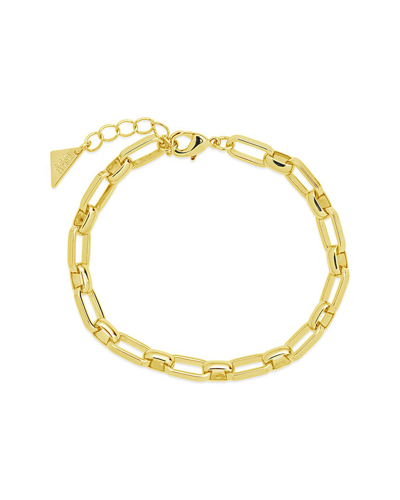 Sterling Forever 14k Plated Isla Chain Bracelet In Gold