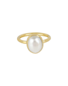 TIRAMISU TIRAMISU GOLD OVER SILVER 3.75 CT. TW. PEARL RING