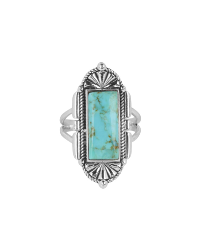 Tiramisu 925 Silver 4.7 Cts. Blue Mohave Turquoise Ring