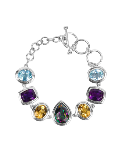 Tiramisu 925 Silver 20.82 Cts. Mystic Quartz Bracelet In Metallic