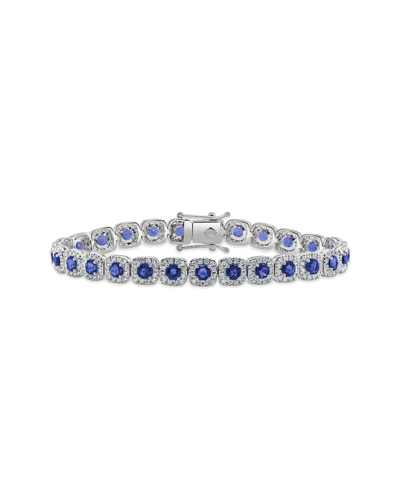 Sabrina Designs 14k 8.28 Ct. Tw. Diamond & Sapphire Bracelet In Metallic