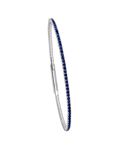 Sabrina Designs 14k 1.83 Ct. Tw. Sapphire Stackable Bangle Bracelet In Metallic