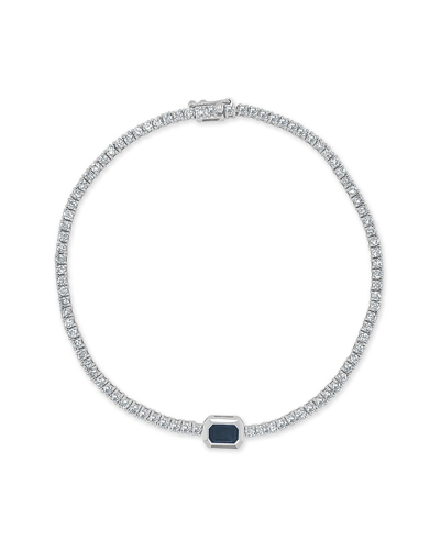 Sabrina Designs 14k 2.22 Ct. Tw. Diamond & Sapphire Stackable Bracelet In Metallic