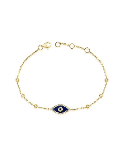 Sabrina Designs 14k 0.96 Ct. Tw. Diamond & Lapis Chain Bracelet In Blue