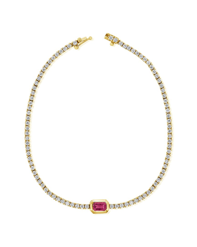 Sabrina Designs 14k 2.50 Ct. Tw. Diamond & Pink Sapphire Stackable Bracelet