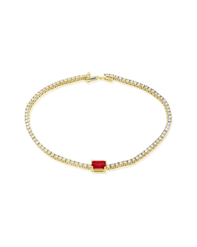 Sabrina Designs 14k 2.54 Ct. Tw. Diamond & Ruby Stackable Bracelet In Red