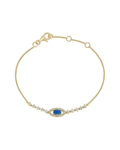 Sabrina Designs 14k 0.67 Ct. Tw. Diamond & Sapphire Stackable Bracelet In Gold