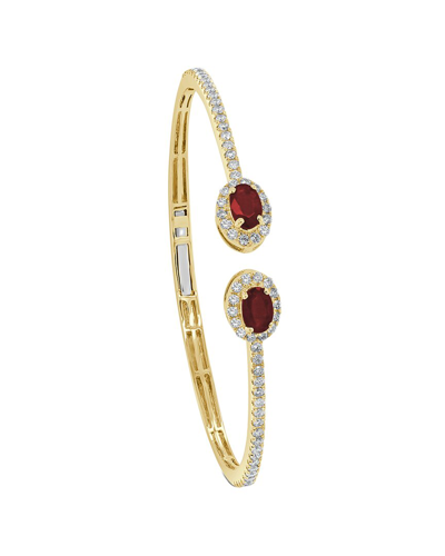 Sabrina Designs 14k 2.24 Ct. Tw. Diamond & Ruby Bangle Bracelet In Red