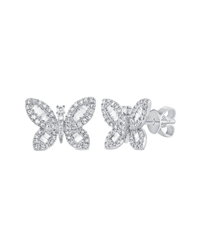 Sabrina Designs 14k 0.42 Ct. Tw. Diamond Butterfly Studs In White