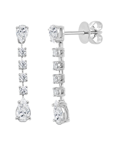 Sabrina Designs 14k 1.20 Ct. Tw. Diamond Dangle Earrings In White