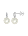 Sabrina Designs 14k 0.17 Ct. Tw. Diamond & Pearl Dangle Earrings