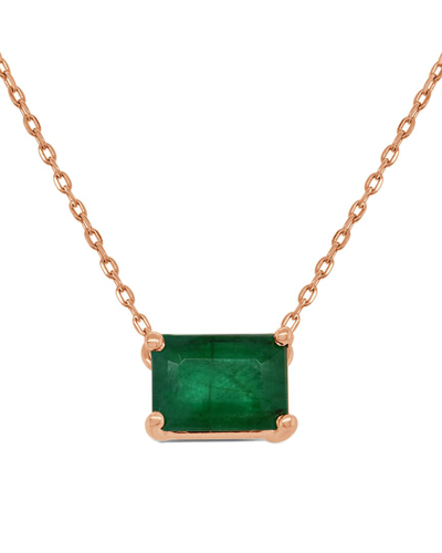 Sabrina Designs 14k Rose Gold 0.87 Ct. Tw. Emerald Pendant