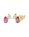 SABRINA DESIGNS SABRINA DESIGNS 14K 0.76 CT. TW. DIAMOND & PINK SAPPHIRE STUDS