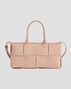 Bottega Veneta Mini East-west Arco Intrecciato Leather Tote Bag In Lotus-gold