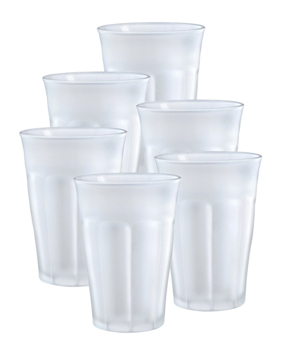 Duralex Set Of 6 Picardie Large Frosted Tumblers