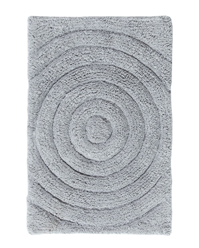 Knightsbridge Echo Bath Rug In Silver