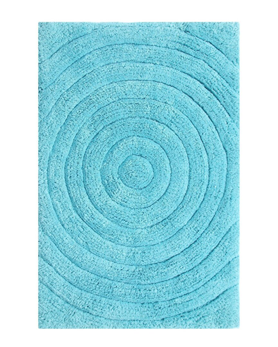 Knightsbridge Echo Bath Rug In Aqua