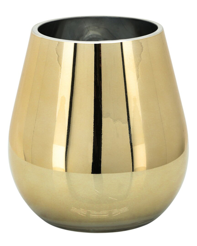 Sagebrook Home 6in Decorative Glass Vase In Gold
