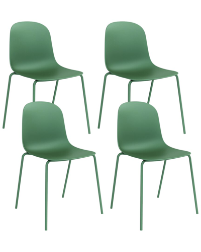 Jamesdar Set Of 4 Serena Dining Chairs In Green