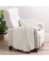 ALLIED HOME ALLIED HOME CLASSIC CABLE KNIT THROW & DECORATIVE PILLOW SET
