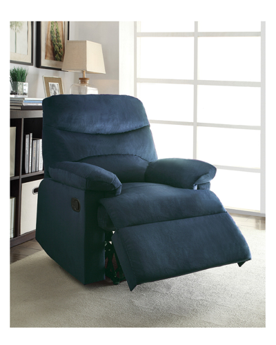 Acme Furniture Arcadia Motion Recliner In Blue