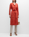 Misook Eyelet Embroidery Topper Jacket In Spice