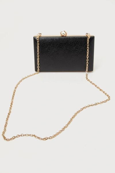 Urban Expressions Stylish Addition Black Snake-embossed Clutch