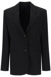 Totême Single-breasted Tailored Suit Jacket In Black