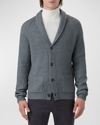 BUGATCHI MEN'S RIBBED SHAWL CARDIGAN SWEATER