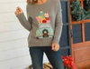 WOODEN SHIPS WONDERFUL CHRISTMAS CREW SWEATER IN CEMENT