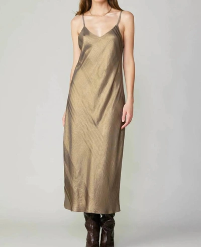 Current Air Noelle Cami Dress In Gold