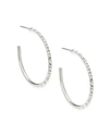 KENDRA SCOTT WOMEN'S VERONICA HOOP EARRINGS IN RHODIUM IRIDESCENT CRYSTAL