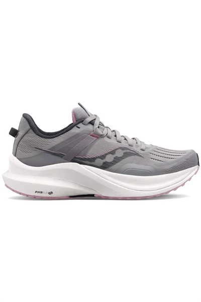 Saucony Women's Tempus Running Shoes - B/medium Width In Alloy/quartz In Grey