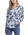 Nydj Becky Recycled Polyester Georgette Blouse In Multi