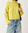 FREE PEOPLE CARE FP SOUL SEARCHER SWEATER IN YELLOW