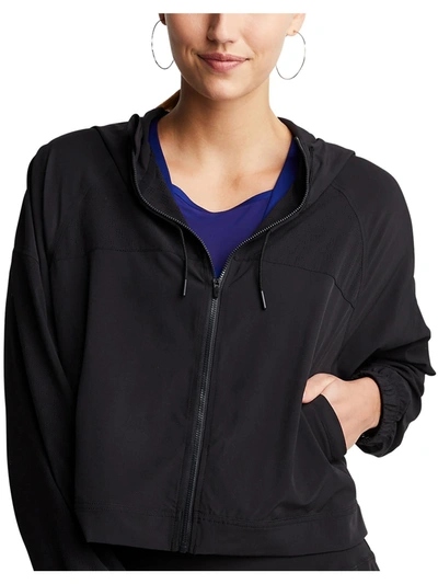 Champion Womens Moisture Wicking Ventilated Athletic Jacket In Black