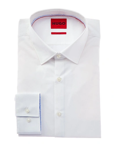 Hugo Boss Jason Slim Fit Long Sleeve Cotton Dress Shirt In White