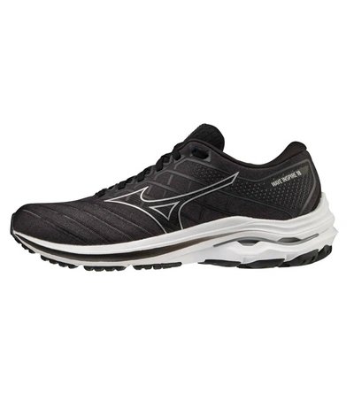 Mizuno Men's Wave Inspire 18 Running Shoes - D/medium Width In Black/silver