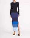 Staud Edna Striped Ribbed-knit Maxi Dress In Multi